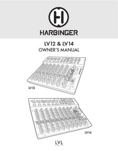 Harbinger LV and LV14 manual