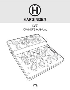 Harbinger LV7 Manual