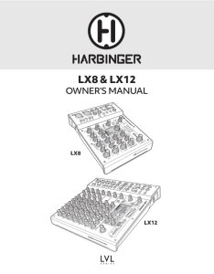 Harbinger LX8 and LX12 Manual