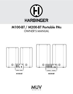 Harbinger PA System Manual