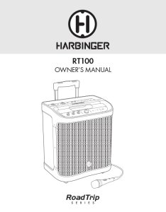 Harbinger RT100 Manual