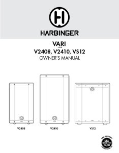 Harbinger Vari Series 2000 Manual