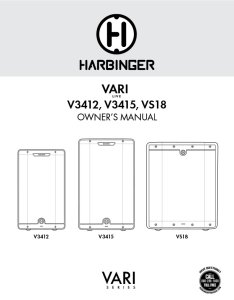 Harbinger Vari 3000 Manual