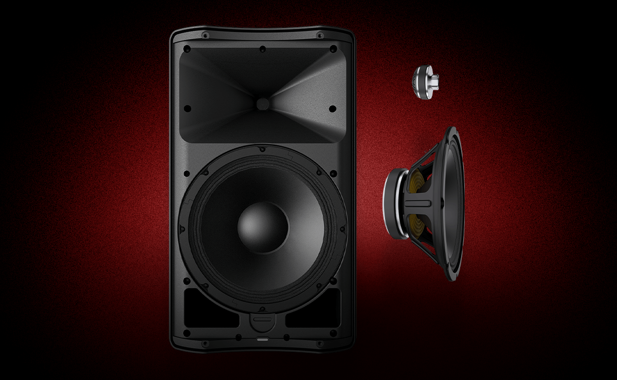 Rendering of the Harbinger V4400 Series Speaker cutaway