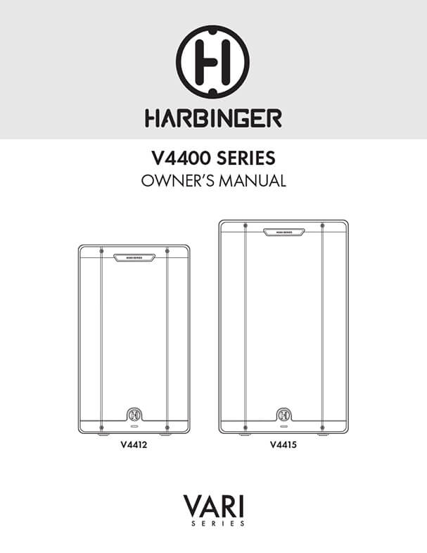 Harbinger VARI 4400 Series Manual